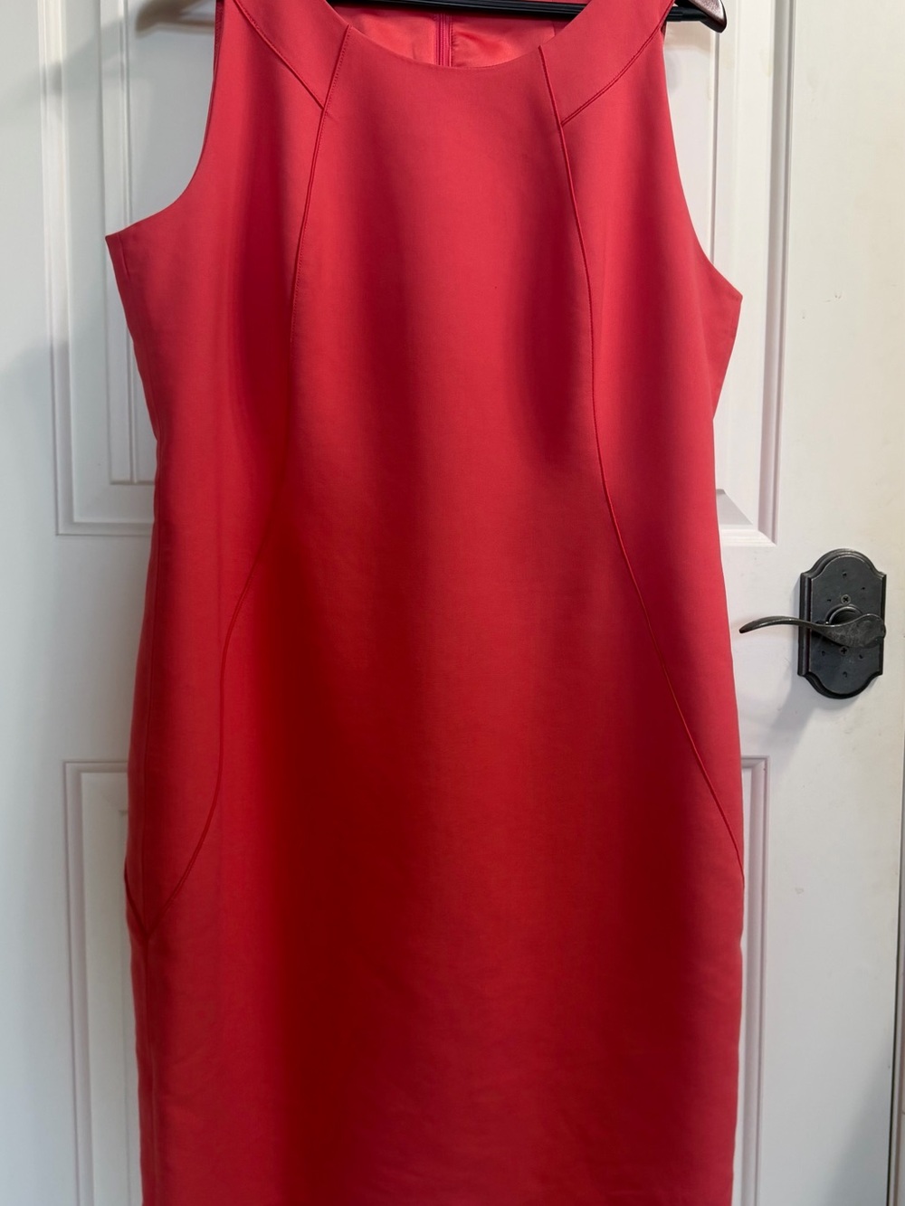 Lafayette 148 New York Sleek Sleeveless Midi Dress in Coral